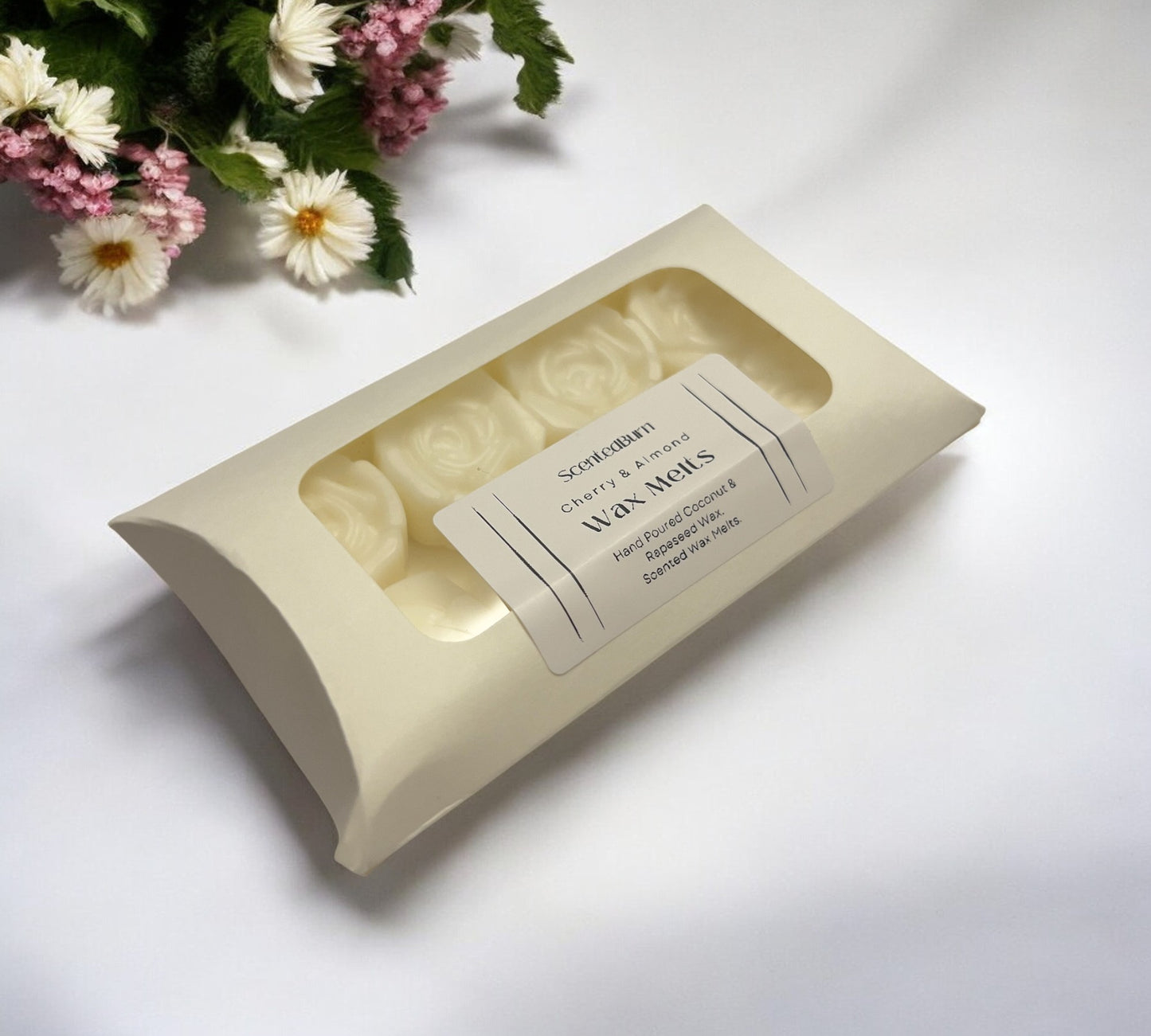 ROSE Shaped Scented Wax Melts | Coconut & Rapeseed Vegan Wax Warmers 150g - Scented_Burn Candle Co.