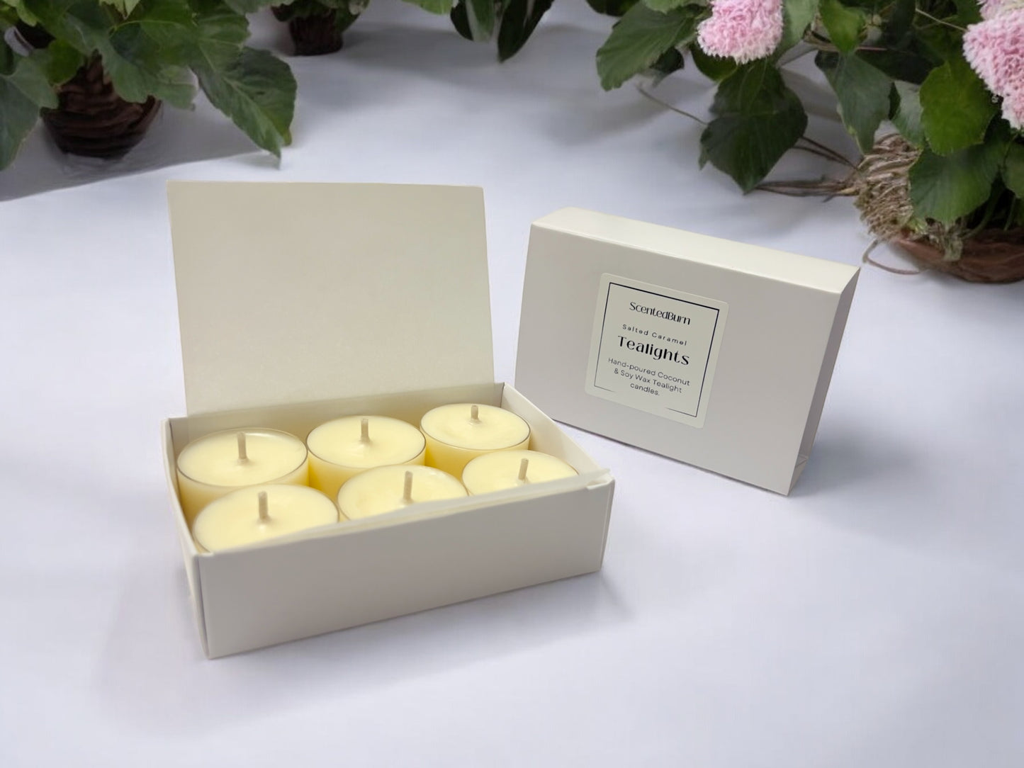 Mineral Wax Scented Tealights | Natural Wax Candles | Pack of 12 - Scented_Burn