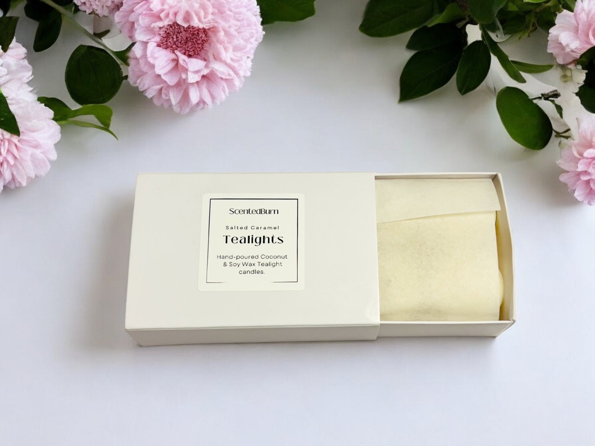 Mineral Wax Scented Tealights | Natural Wax Candles | Pack of 6 - Scented_Burn