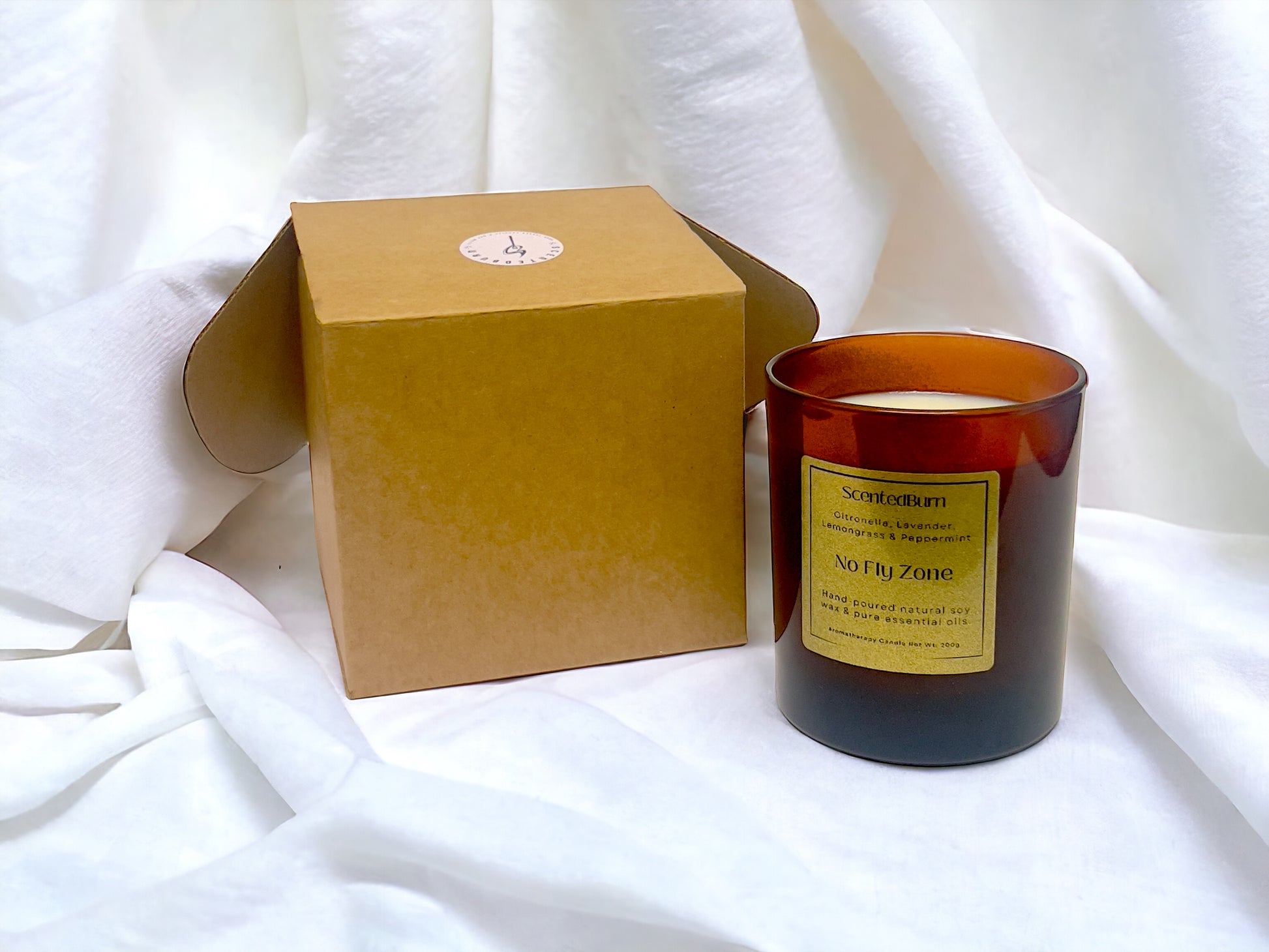 No Fly Zone | Aromatherapy Soy Candle | 220g - Scented_Burn