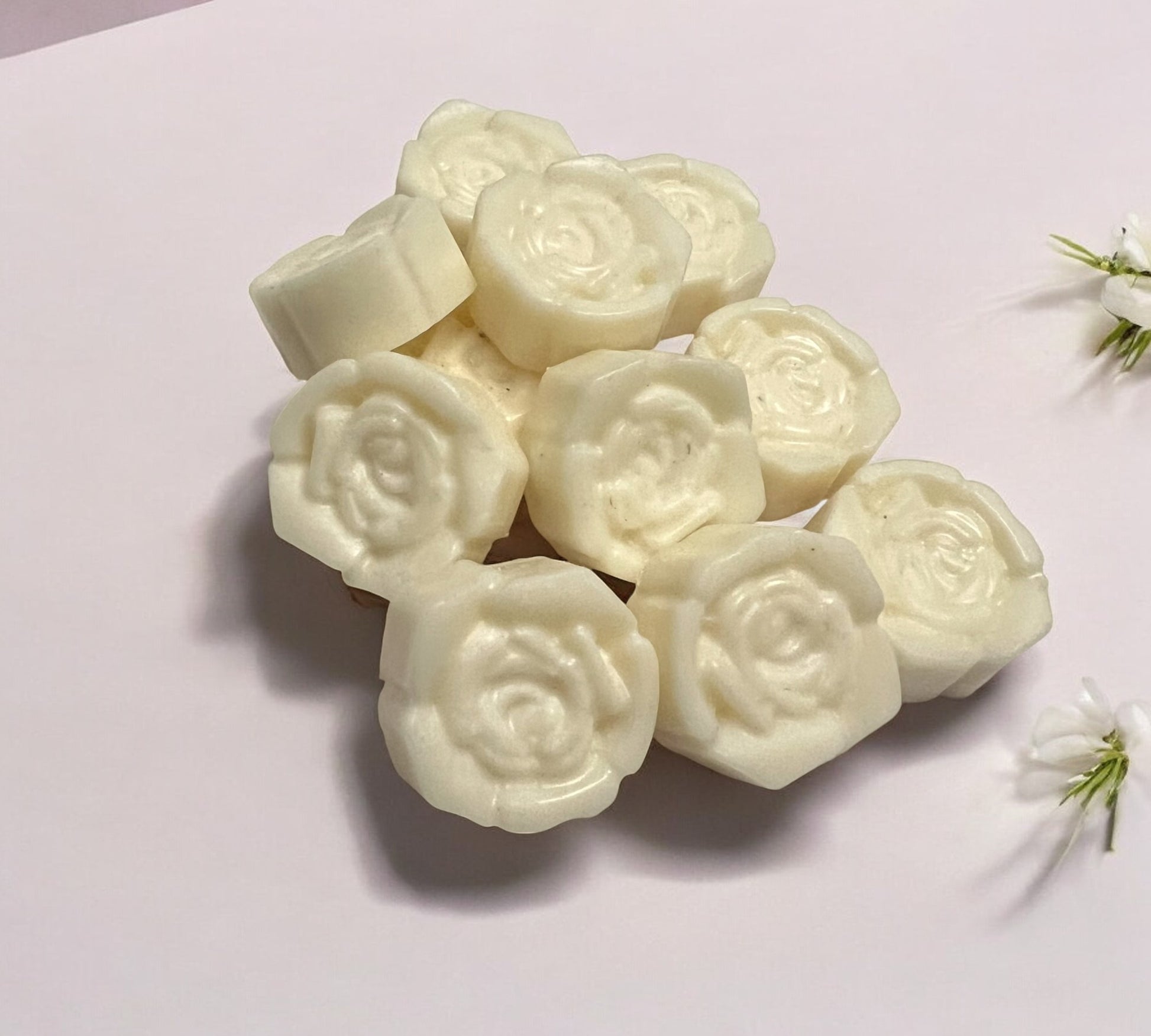 ROSE Scented Wax Melts PINK, PURPLE & WHITE | Vegan Soy Wax Warmers 60g - Scented_Burn Candle Co.