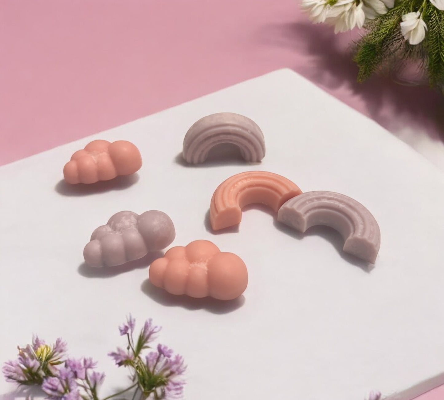 RAINBOWS & CLOUDS Scented COLOURED Wax Melts | Mineral Vegan Wax Warmers 150g - Scented_Burn Candle Co.