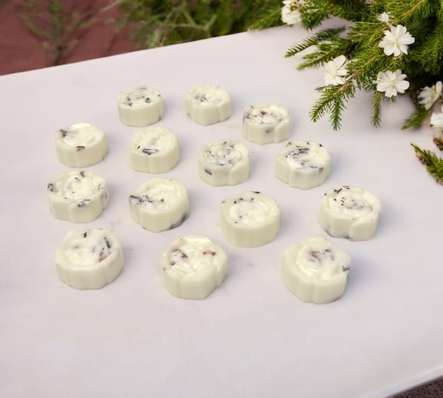ROSE Shaped Dried Rose Petals Scented Wax Melts | Mineral Vegan Botanical Wax Warmers - Scented_Burn Candle Co.