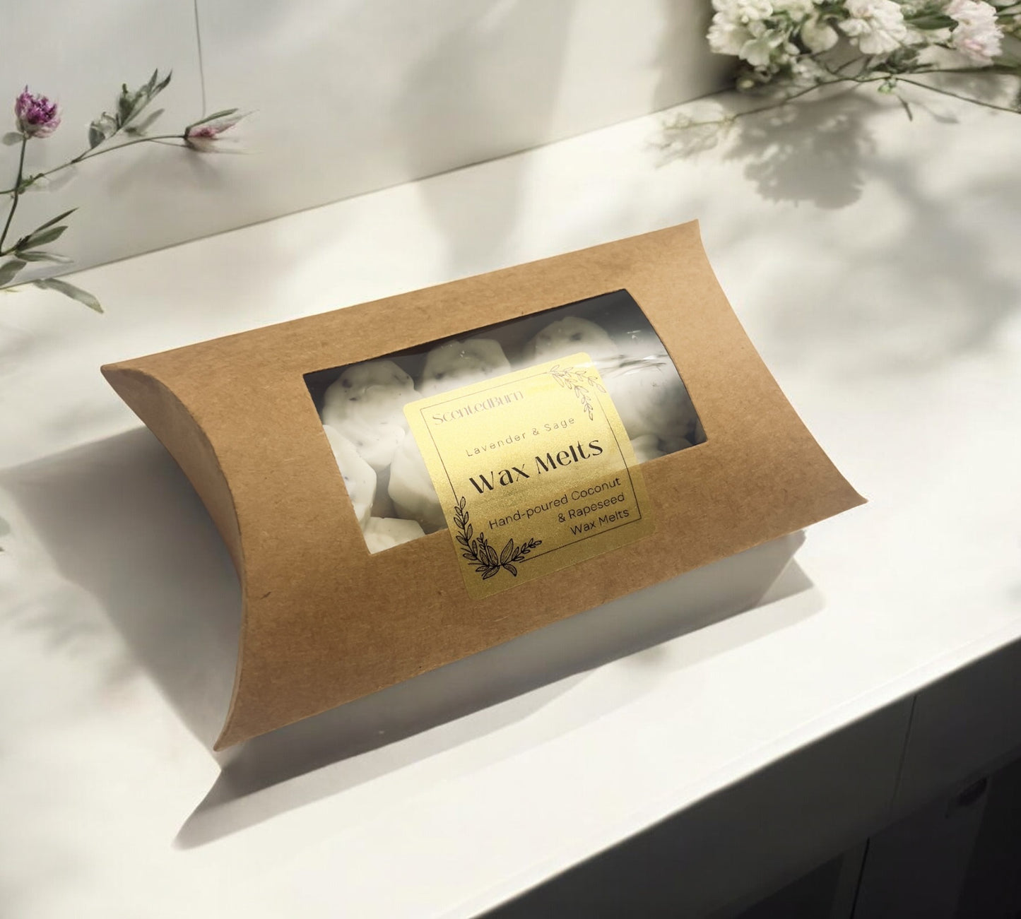 ROSE Shaped Dried Rose Petals Scented Wax Melts | Mineral Vegan Botanical Wax Warmers - Scented_Burn Candle Co.