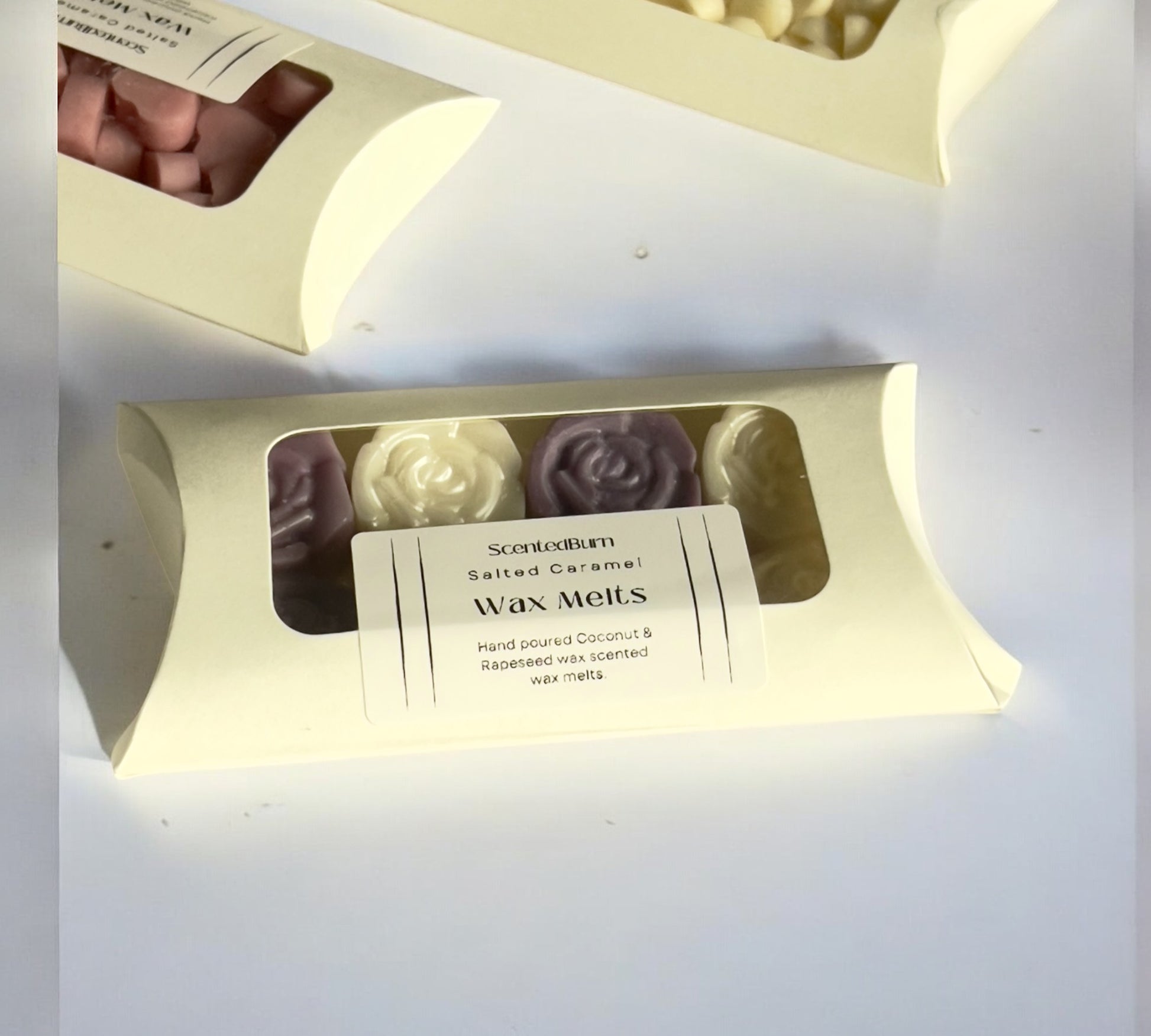 ROSE Scented Wax Melts PURPLE & WHITE | Mineral Vegan Wax Warmers 150g - Scented_Burn Candle Co.