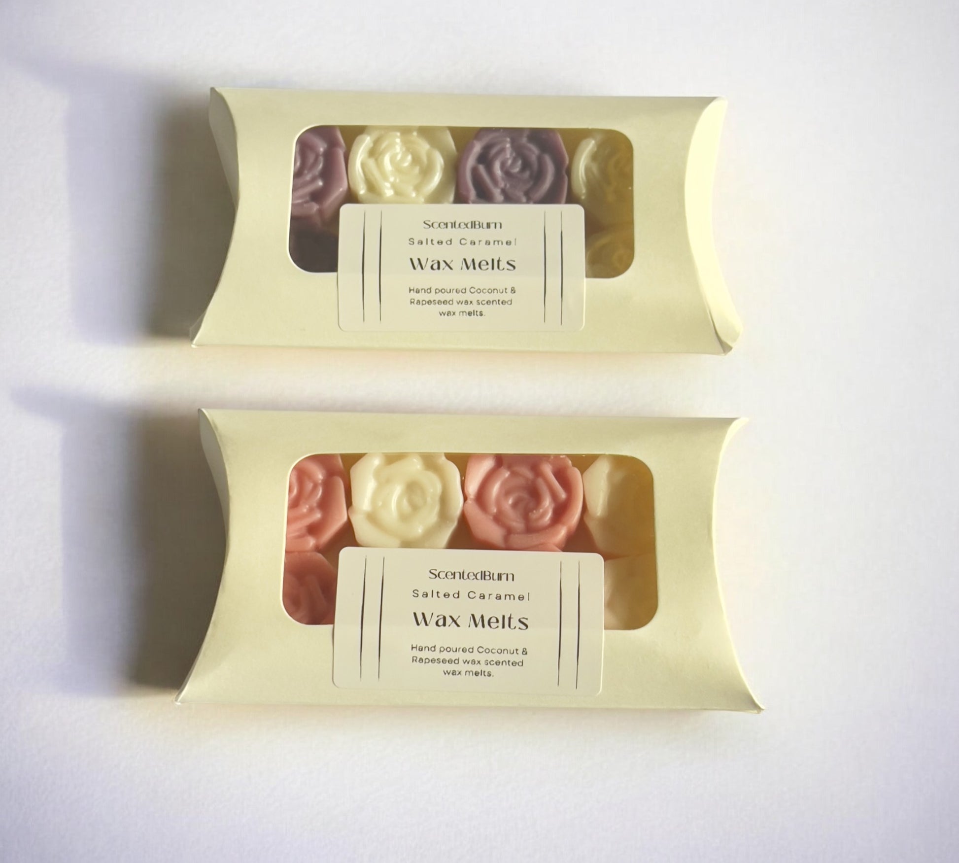ROSE Scented Wax Melts PINK & WHITE | Mineral Vegan Wax Warmers 150g - Scented_Burn Candle Co.