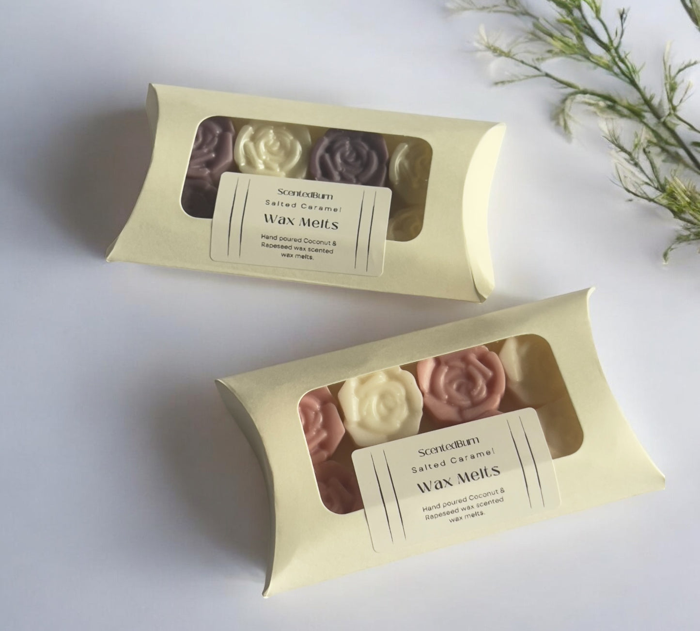 ROSE Scented Wax Melts PINK, PURPLE & WHITE | Vegan Mineral Wax Warmers 60g - Scented_Burn Candle Co.