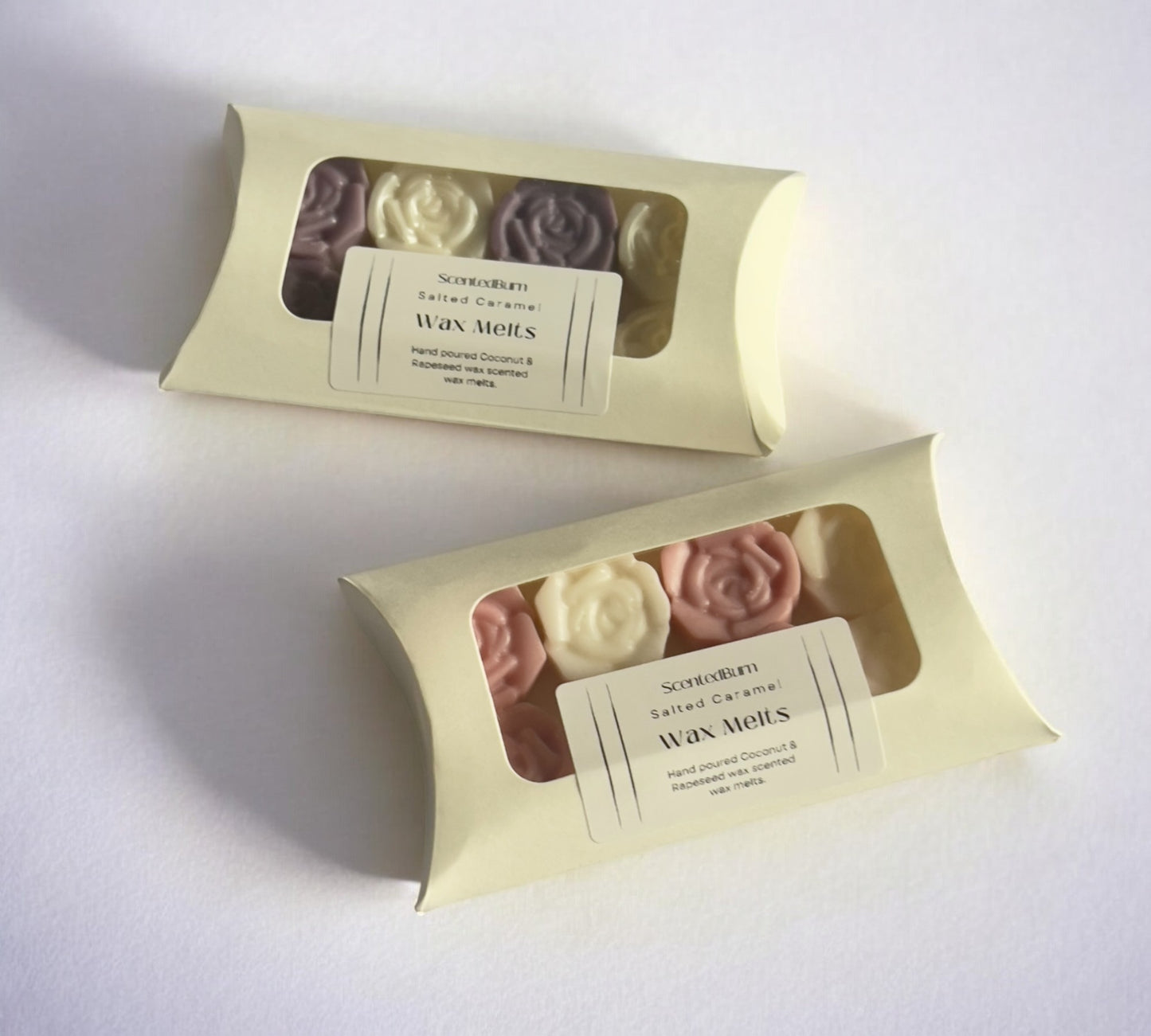 ROSE Scented Wax Melts PINK & WHITE | Mineral Vegan Wax Warmers 150g - Scented_Burn Candle Co.