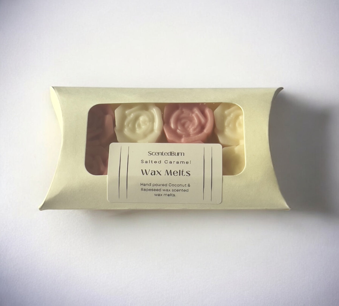 ROSE Scented Wax Melts PINK & WHITE | Mineral Vegan Wax Warmers 150g - Scented_Burn Candle Co.
