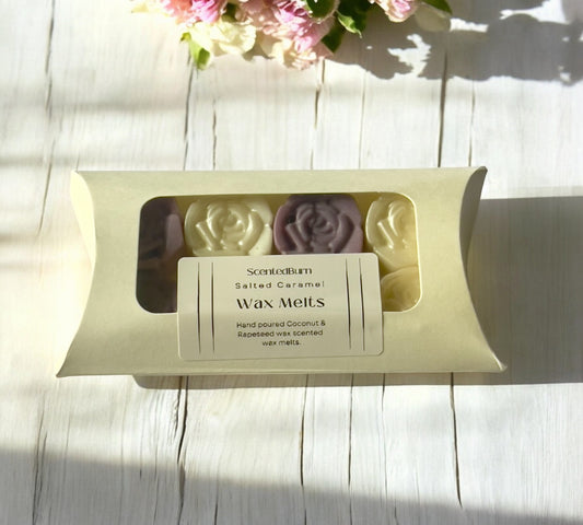 ROSE Scented Wax Melts PURPLE & WHITE | Mineral Vegan Wax Warmers 150g - Scented_Burn Candle Co.