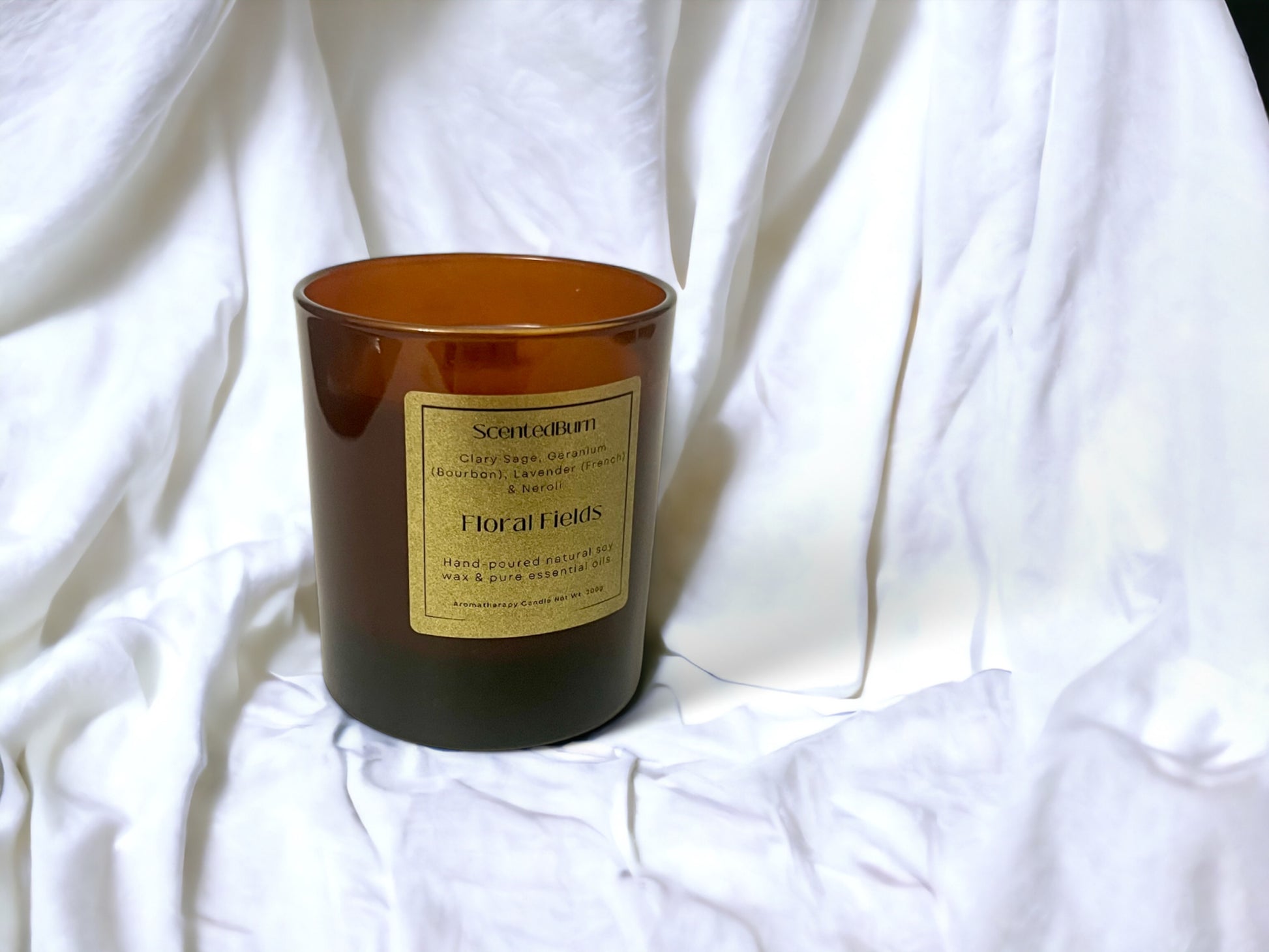 Floral Fields | Aromatherapy Soy Candle | 220g - Scented_Burn