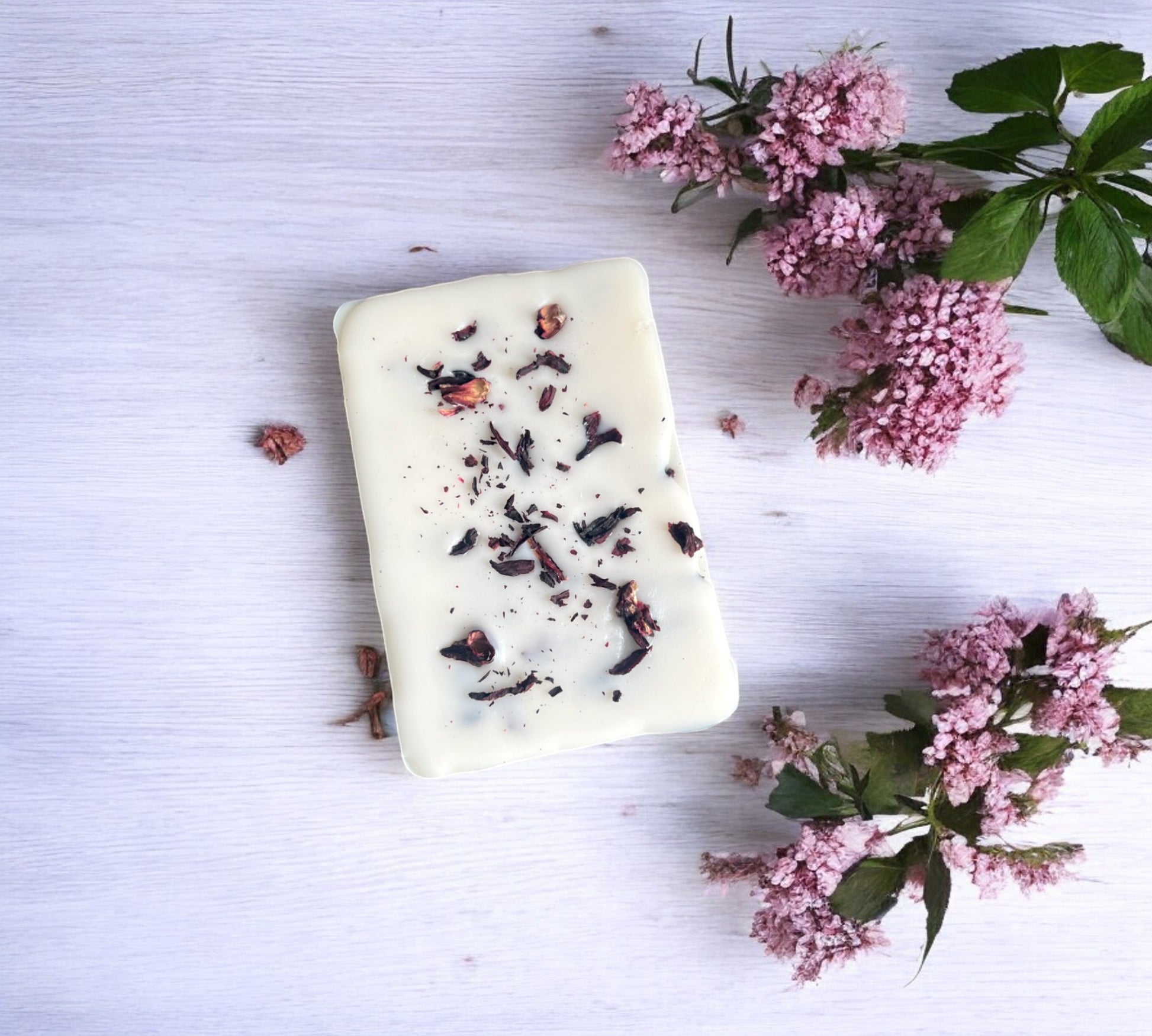 Dried Hibiscus Flowers Essential Oils Snap Bar | Soy Botanical Wax Melt - Scented_Burn