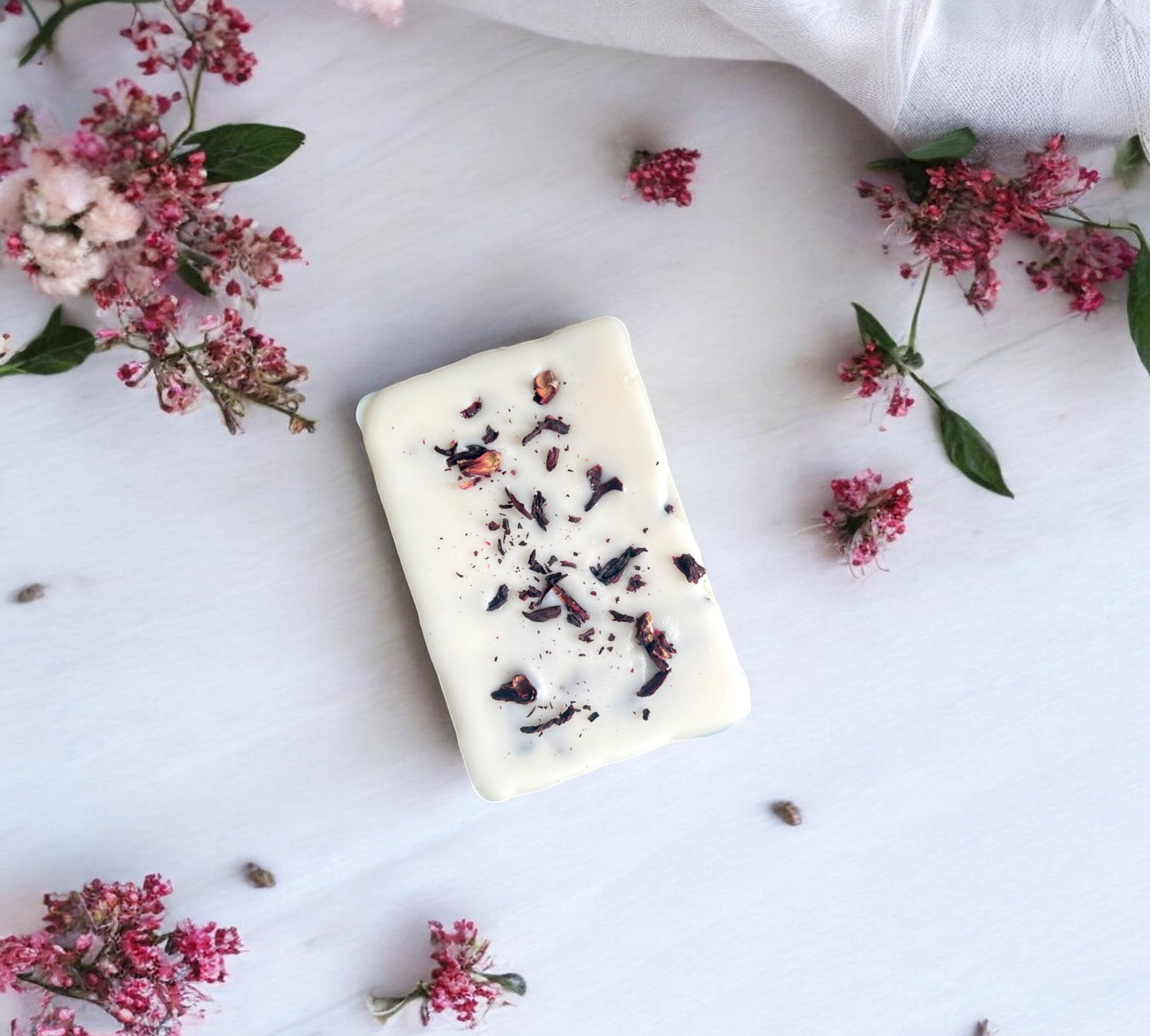 Dried Hibiscus Flowers Essential Oils Snap Bar | Soy Botanical Wax Melt - Scented_Burn