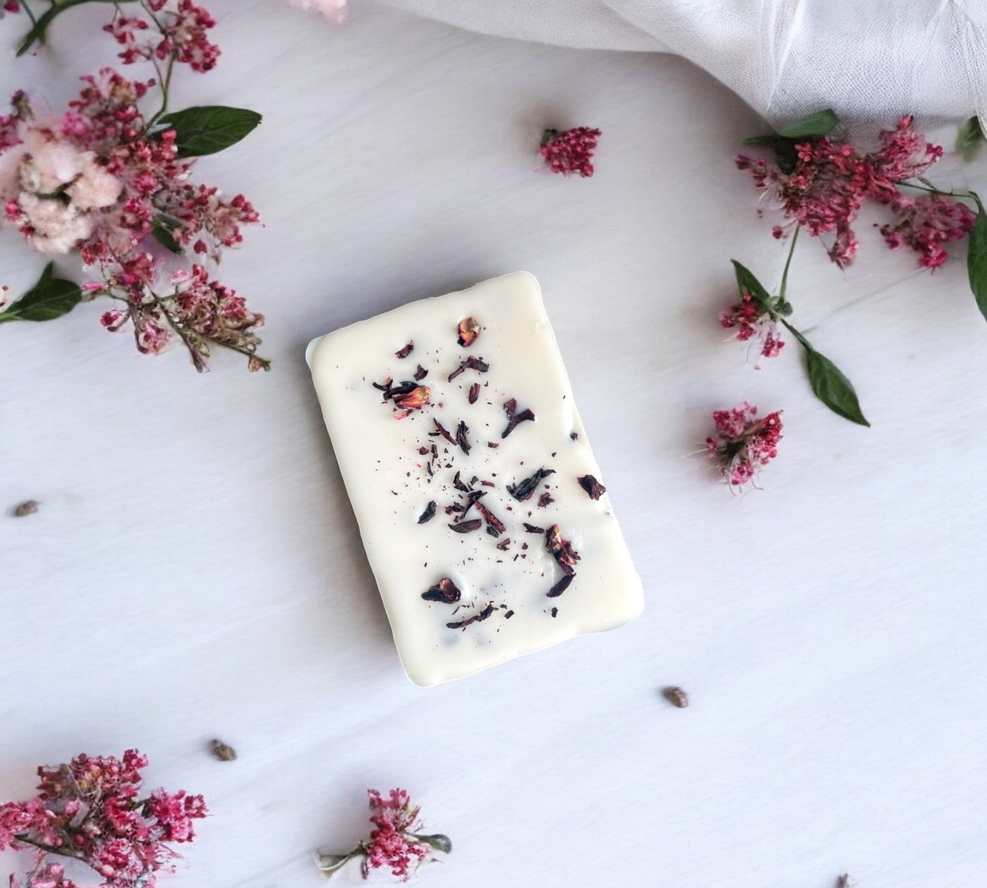 Dried Hibiscus Flowers Essential Oils Snap Bar | Soy Botanical Wax Melt - Scented_Burn