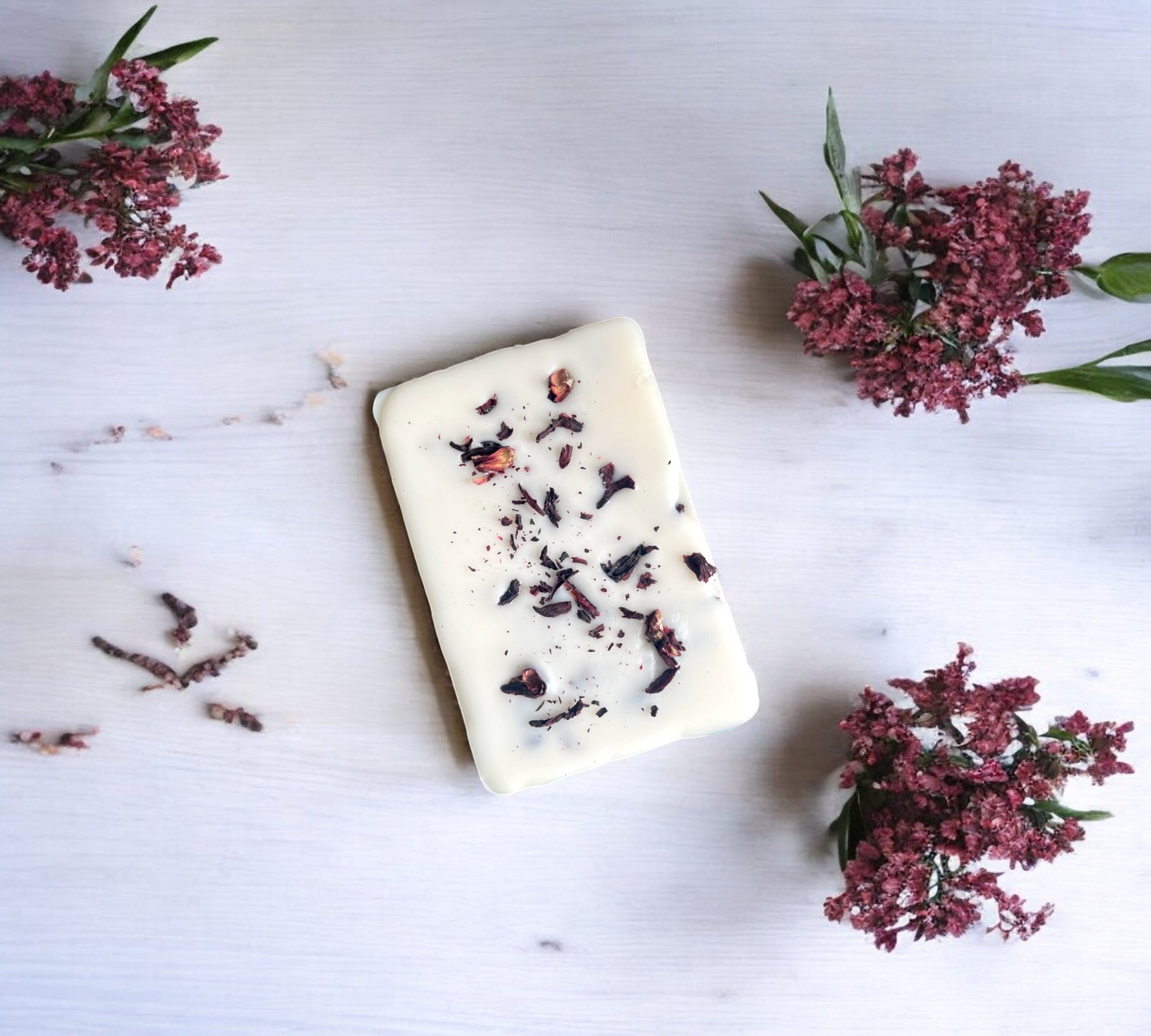 Dried Hibiscus Flowers Essential Oils Snap Bar | Soy Botanical Wax Melt - Scented_Burn