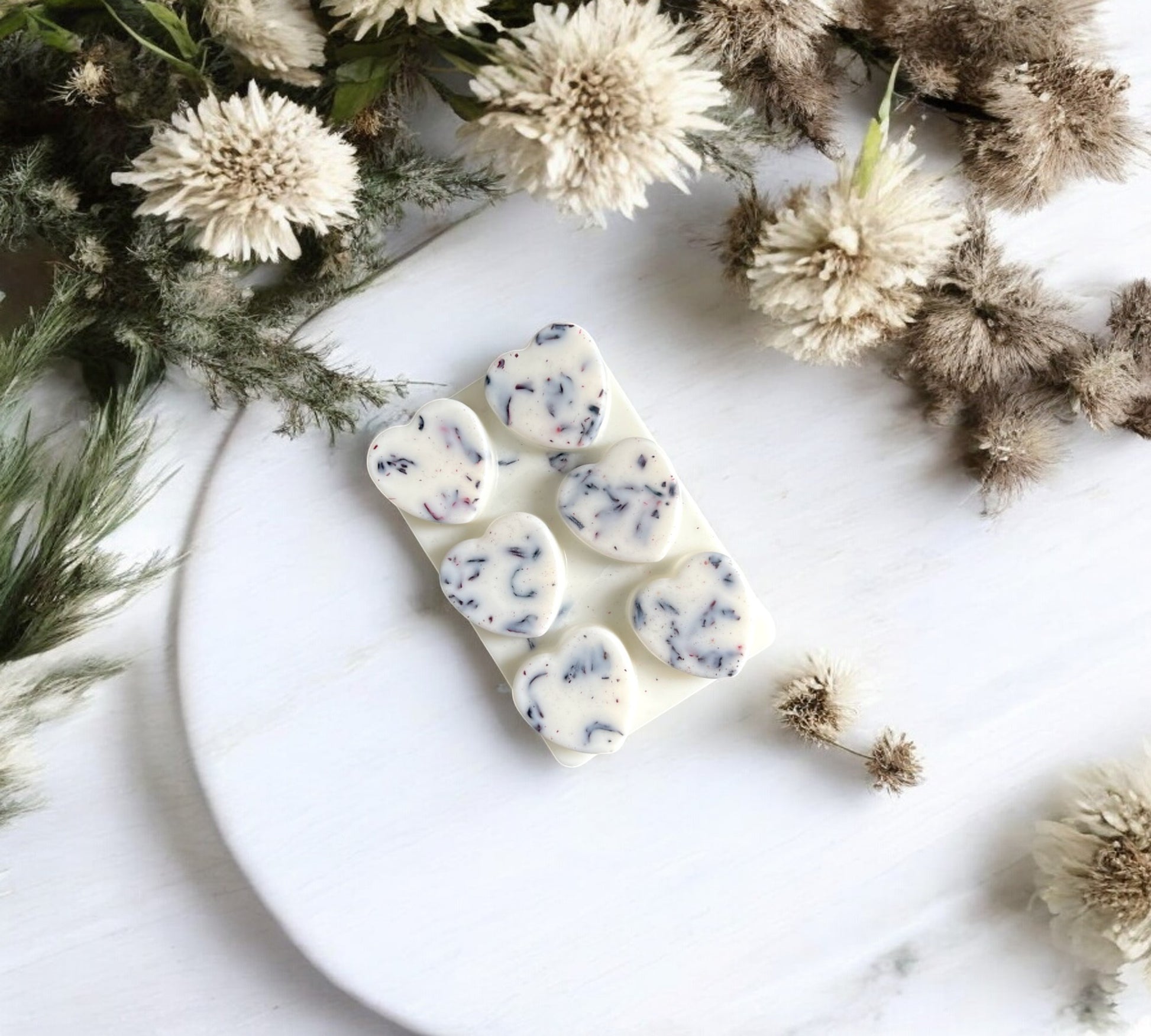 Dried Hibiscus Flowers Scented Snap Bar | Soy Botanical Wax Melts - Scented_Burn