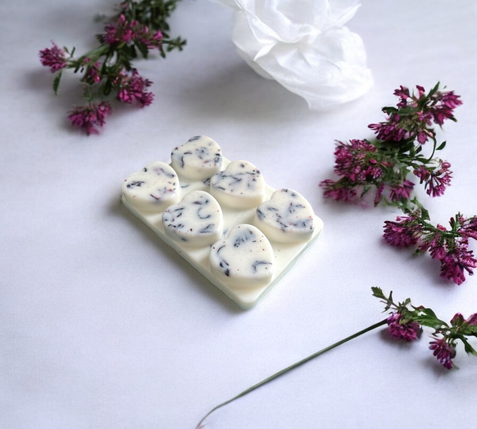 Dried Hibiscus Flowers Essential Oils Snap Bar | Soy Botanical Wax Melt - Scented_Burn