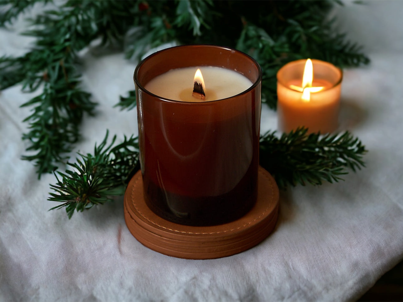 Summer Glow Coconut & Soy Aromatherapy Candle | Vegan Wax Wooden Wick 200g - Scented_Burn