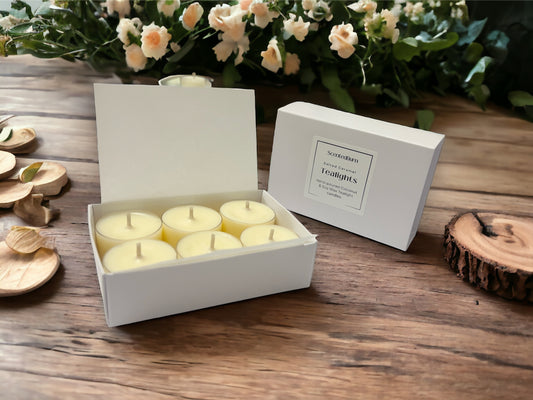 Mineral Wax Scented Tealights | Natural Wax Candles | Pack of 12 - Scented_Burn
