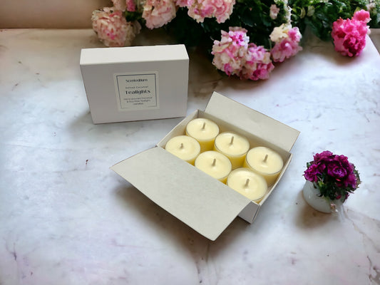 Soy Scented Tealights | Natural Wax Candles | Pack of 12 - Scented_Burn