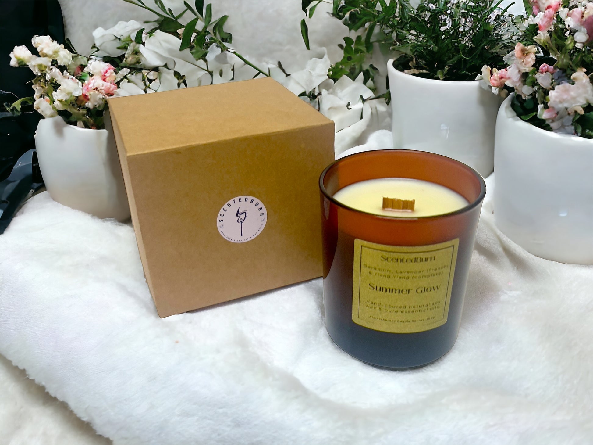 Summer Glow | Aromatherapy Soy Candle | 220g - Scented_Burn