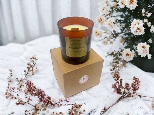 Reminiscence | Aromatherapy Soy Candle | 220g - Scented_Burn