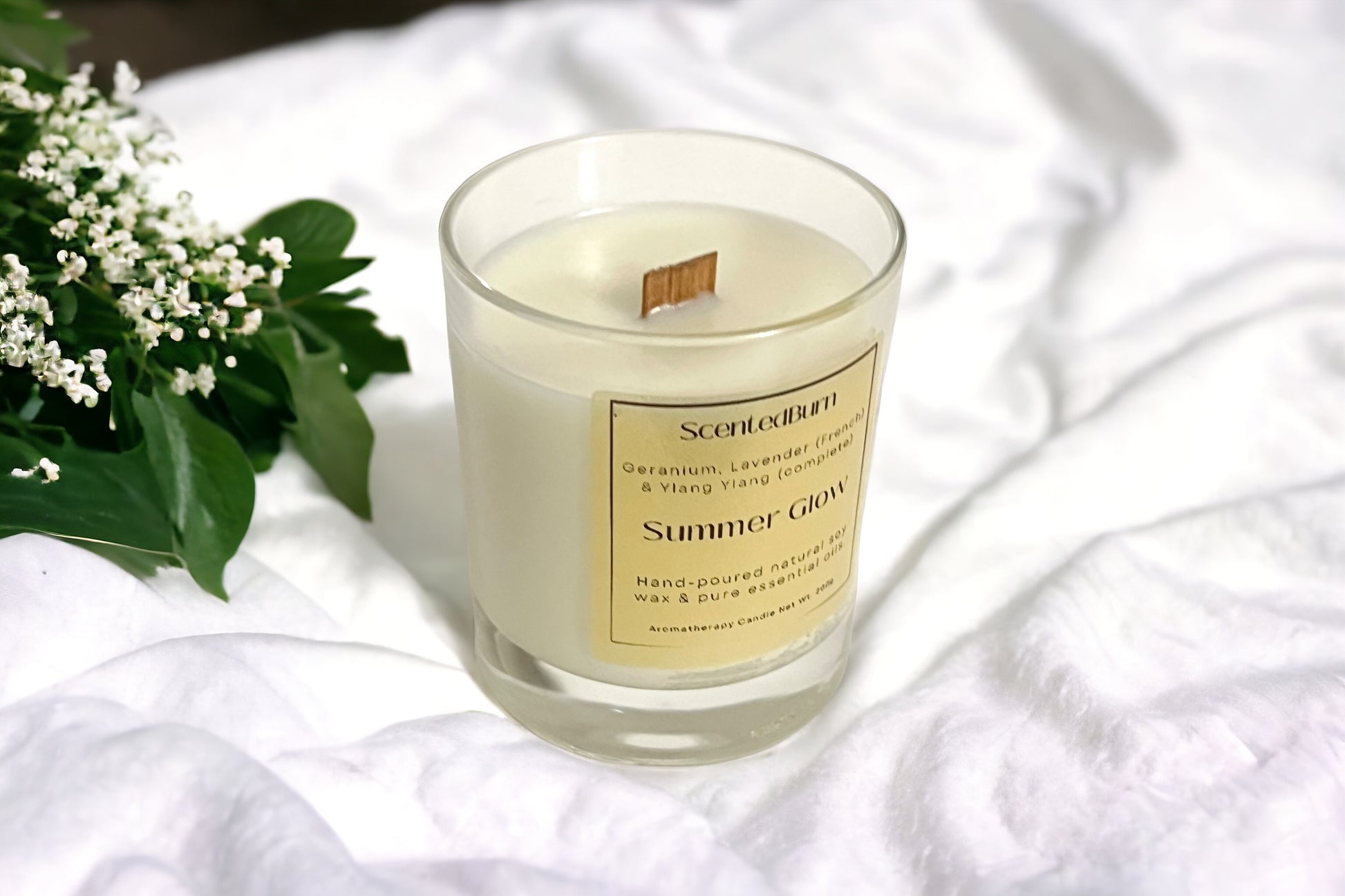 Floral Fields | Aromatherapy Soy Candle | 220g - Scented_Burn